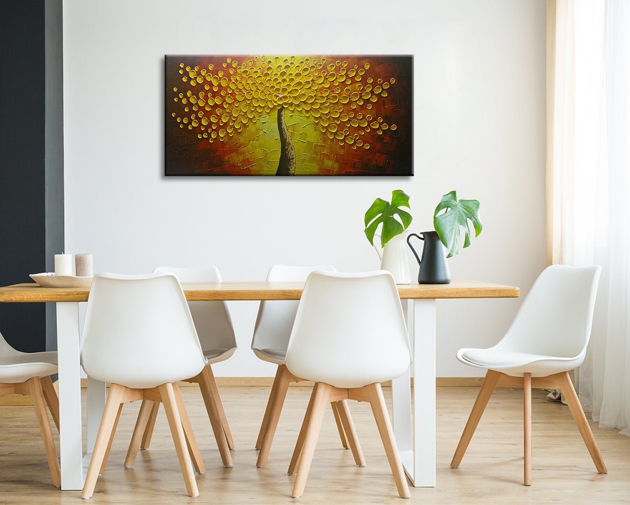 Quadro Pintura Tela ouro salvar emoldurado 5345: 50cm (A) x 100cm (L) - 5