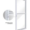 Ver imagem 6 de Porta de Alumínio de Giro de Vidro com Travessa 215x85cm Lucasa Ideale Abertura Esquerda Branco