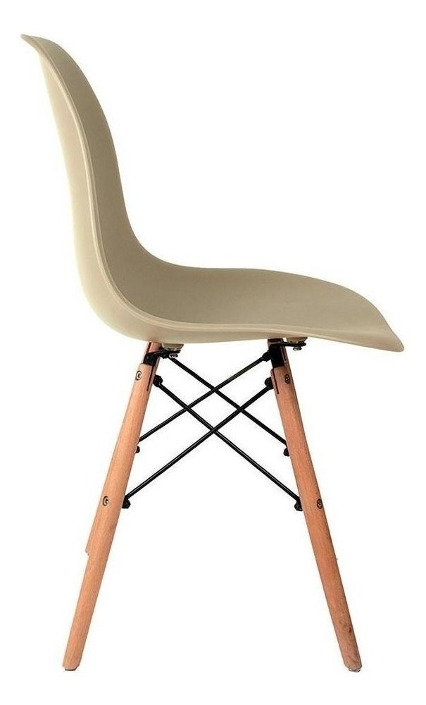 Kit Cadeira de Jantar Eames Eiffel 4 Unidades Lindas Original Fendi Nude - 3