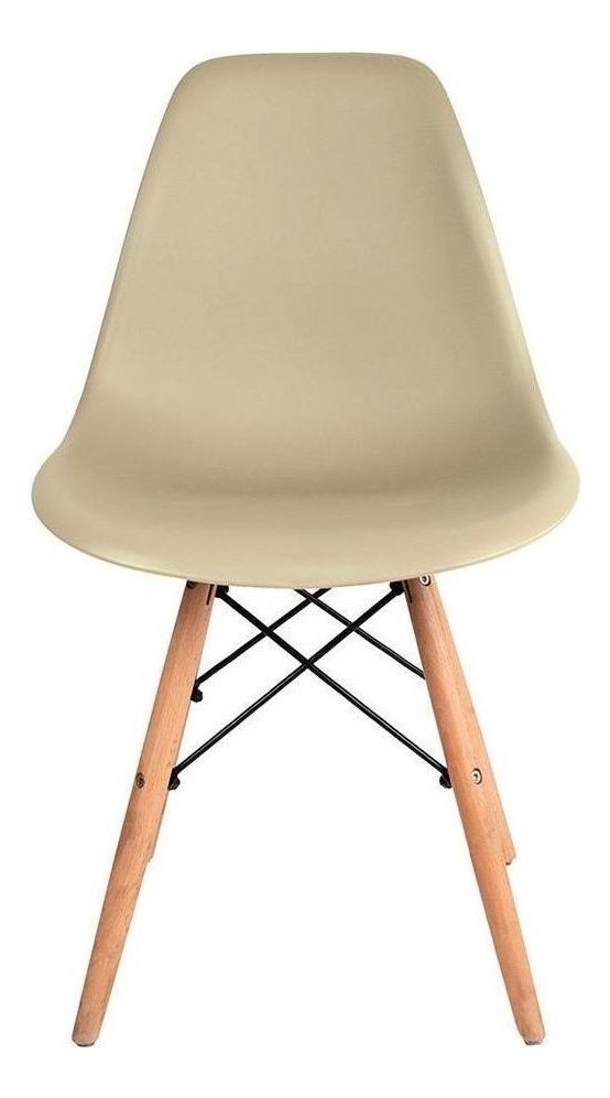 Kit Cadeira de Jantar Eames Eiffel 4 Unidades Lindas Original Fendi Nude - 4