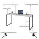 Ver imagem 4 de Mesa Office 150X60X75Cm Branco Chess / Est.Preta