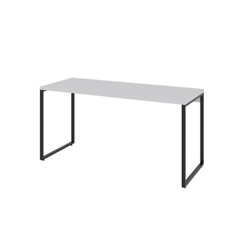 Mesa Office 150X60X75Cm Branco Chess / Est.Preta