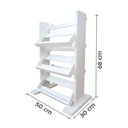 Ver imagem 5 de Revisteiro De Piso Chão Porta Revistas Livros Branco Laca