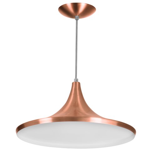 Luminária Pendente Chapeu Sala Jantar New Cobre