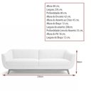 Ver imagem 4 de Sofá Nord 3 Lugares 230cm Bouclé Off White - Sallar Home