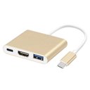 Ver imagem 4 de Adaptador 3x1 Usb 3.1 Type-c Thunderbolt X Hdmi Usb 3 Tipo C