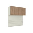 Ver imagem 1 de Modulado de Quarto Armário Ponte Aéreo Casal MC11 Seletto c/ 4 Portas Areia/Jequitibá - Henn