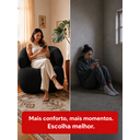 Ver imagem 4 de Poltrona Orgânica Chloe Boucle Preto Redonda Decorativa com Almofada Plumante - Arkell