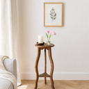 Ver imagem 1 de Mesa de Canto Mesinha Redonda Madeira Rustica Lateral Decor