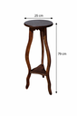 Ver imagem 4 de Mesa de Canto Mesinha Redonda Madeira Rustica Lateral Decor