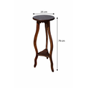 Ver imagem 4 de Mesa de Canto Mesinha Redonda Madeira Rustica Lateral Decor