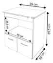 Ver imagem 4 de Balcão Angela Multiuso P/ Forno e Microondas Compacto Savana Off White