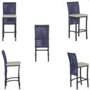 Ver imagem 6 de Mesa Bistrô com 2 Banquetas Roma Preta Corda Náutica 3 Trama Azul