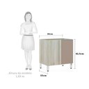 Ver imagem 3 de Balcão de Cozinha sem Tampo de Canto Reto Luciane 80cm 1 Porta Lis Luciane Móveis