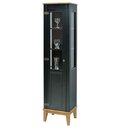 Ver imagem 1 de Cristaleira Laura 1 Porta Cor Preto com Amendoa 180 Cm - 63428