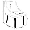 Ver imagem 3 de Kit 4 Cadeiras Decorativas Sala de Jantar Pés Palito de Madeira Firenze Linho Bege/Natural G19 - Gra