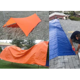Lona Leve Laranja Encerado Carreteiro 6x11 / 11x6 300 Micras Impermeável com Ilhós - Carga Pesada - 5