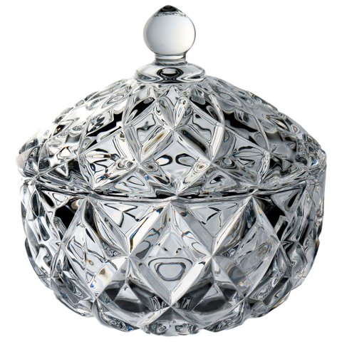Potiche Decorativo Redondo Bomboniere Home&co Eco Crystal 17x17x17cm Transparente