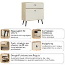 Ver imagem 6 de Conjunto Cômoda Sapateira com Mesa de Cabeceira Branco/Amêndoa/Off White