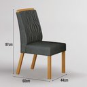 Ver imagem 3 de Cadeira para Mesa de Jantar Ilheus Kit 2 Peças Cinamomo Linho Chumbo - Leifer