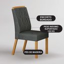 Ver imagem 2 de Cadeira para Mesa de Jantar Ilheus Kit 2 Peças Cinamomo Linho Chumbo - Leifer