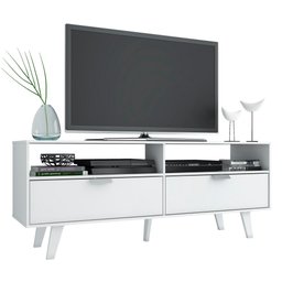 Rack para Tv até 55 Polegadas Madesa Oslo com 2 Portas - Branco - 2