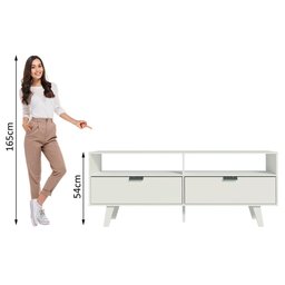 Rack para Tv até 55 Polegadas Madesa Oslo com 2 Portas - Branco - 6