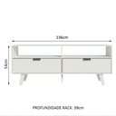 Ver imagem 4 de Rack para Tv até 55 Polegadas Madesa Oslo com 2 Portas - Branco
