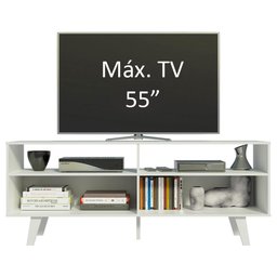Rack para Tv até 55 Polegadas Madesa Oslo com 2 Portas - Branco - 4