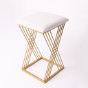 Ver imagem 1 de Banqueta Design X Baixa Luxo 48cm em Metal Dourado