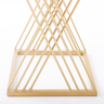 Banqueta Design X Baixa Luxo 48cm em Metal Dourado - 4