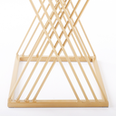 Ver imagem 4 de Banqueta Design X Baixa Luxo 48cm em Metal Dourado