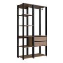 Ver imagem 6 de Estante Closet Organizador com 2 Gavetas e 1 Cabideiro 1,83m Cor:preto com Montana