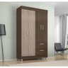 Guarda-Roupa Solteiro 4 Portas 2 Gavetas Tóquio Poquema Móveis - 1