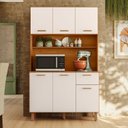 Ver imagem 1 de Armário de Cozinha Compacta com Nicho 6 Portas 110cm New Livia Poliman Móveis