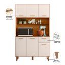Ver imagem 5 de Armário de Cozinha Compacta com Nicho 6 Portas 110cm New Livia Poliman Móveis
