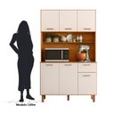 Ver imagem 3 de Armário de Cozinha Compacta com Nicho 6 Portas 110cm New Livia Poliman Móveis