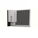 Ver imagem 4 de Conjunto para Banheiro Gabinete com Cuba F44 e Espelheira Legno 830W Branco/Preto Ônix