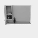 Ver imagem 7 de Conjunto para Banheiro Gabinete com Cuba F44 e Espelheira Legno 830W Branco/Preto Ônix
