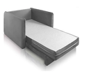 Ver imagem 3 de Sofá Cama Solteiro Noronha Linho Cinza 566