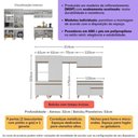 Ver imagem 3 de Armário Cozinha Modulada Completa 314cm com Balcão Veneza Multimóveis Mp3759 Branco/dourado