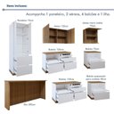 Ver imagem 6 de Cozinha Completa Modulada 8 Peças 11 Portas 10 Gavetas com Rodapé Norten Branco/Nature