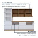 Ver mais imagens de Cozinha Completa Modulada 8 Peças 11 Portas 10 Gavetas com Rodapé Norten Branco/Nature