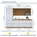 Ver imagem 3 de Cozinha Completa Modulada 8 Peças 11 Portas 10 Gavetas com Rodapé Norten