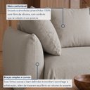 Ver imagem 6 de Sofá Cama Modular Orgânico Retrátil 3 Lugares com Almofadas 200cm Malibu