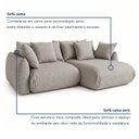 Ver mais imagens de Sofá Cama Modular Orgânico Retrátil 3 Lugares com Almofadas 200cm Malibu