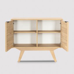 Balcão Alia 2 Portas 90 Cm Telinha Ratan Tauari - Telinha Rattan - 5