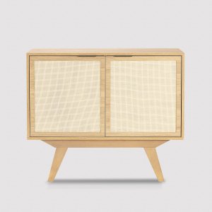 Balcão Alia 2 Portas 90 Cm Telinha Ratan Tauari - Telinha Rattan