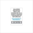 Ver imagem 1 de Placa - Atendimento Preferêncial - 20cm X 15cm