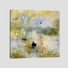 Quadro Claude Monet Nascer Do Sol Tela No Chassi 80X80Cm - 1